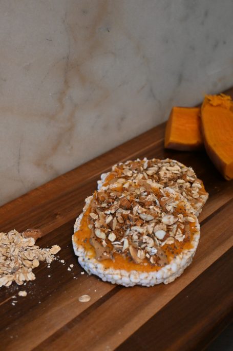 Sweet Potato Peanut Butter Rice Cakes