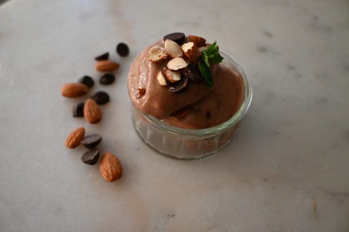 Chocolate Banana Almond Ice Cream