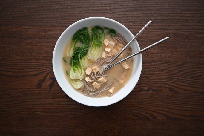 Quick Miso with Tofu and Soba Noodles