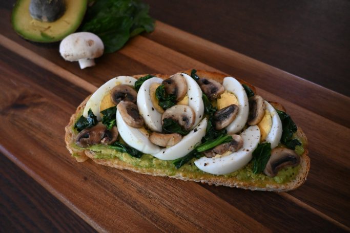 Avocado Egg Mushroom Sourdough Toast 