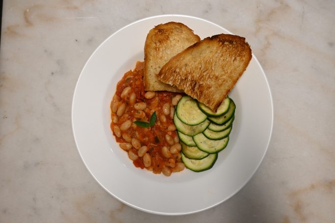 Tomato White Beans with Zucchini 